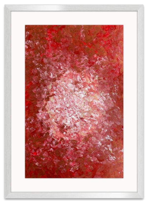 Red light Silver Frame Wall Print by Helena Rubi || Vertical Wall Print- ARVIVID